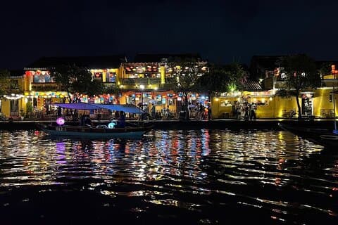 Montagnes de marbre et ville antique de Hoi An avec promenade en bateau de nuit