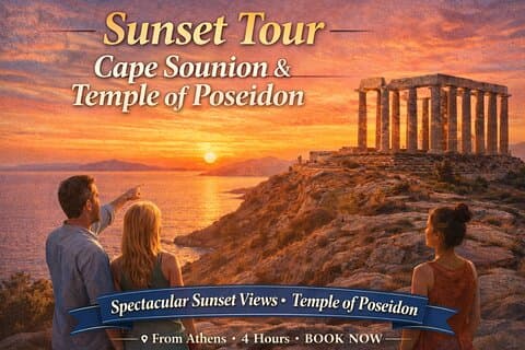 Privé dagtocht Kaap Sounion Tempel van Poseidon met ophalen
