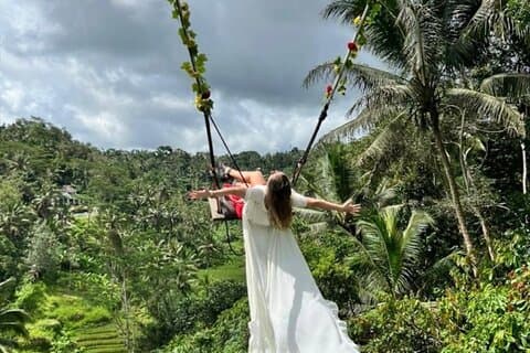 Exploración Bali Swing, Purificación, Terraza de arroz y cascada