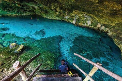 Cenote 2 Ojos and Grand Cenote with Tulum Ruins Guided Tour