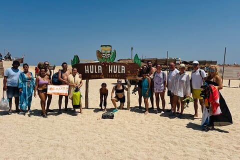 Hula Hula Island luksus cruise snorkling med transfer Hurgada