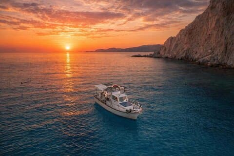 Half Day Private Sunset Cruise from Pollonia to Polyaigos