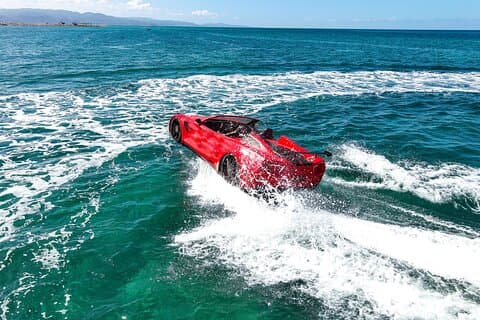 Jet Car met optionele drone video of KFC maaltijd in Montego Bay