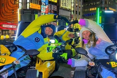 新宿から渋谷までバナナカート東京ゴーカートツアー