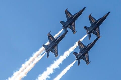 Blue Angels Practice From The Water on Private Yacht with Captain