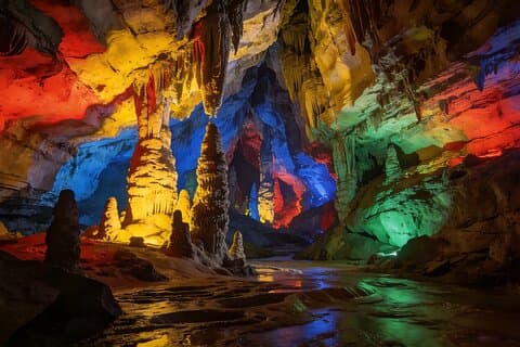 Visite privée d'une journée de Kunming à la grotte de Jiuxiang avec promenade en bateau