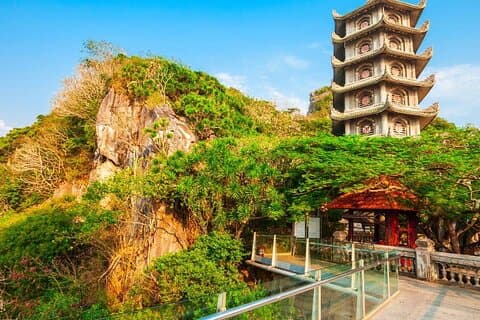 Da Nang Motorcykeltur Monkey Mountain och Marble Mountains