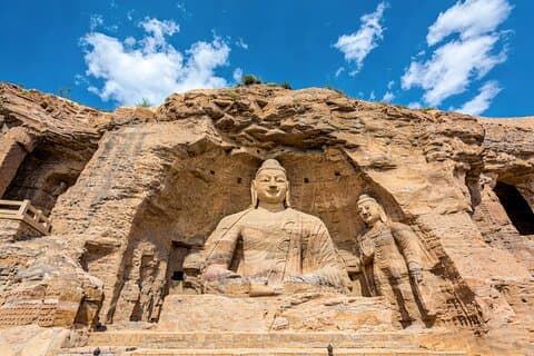 Excursão privada de um dia às Grutas de Yungang em Datong saindo de Pequim de trem-bala