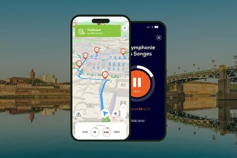 Toulouse: Visita guiada a pé com áudio, com duração de 2 horas e 40 minutos e 23 comentários em áudio.