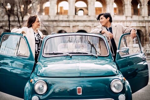 Rome Vintage Fiat 500 Tour med profesjonell fotografering