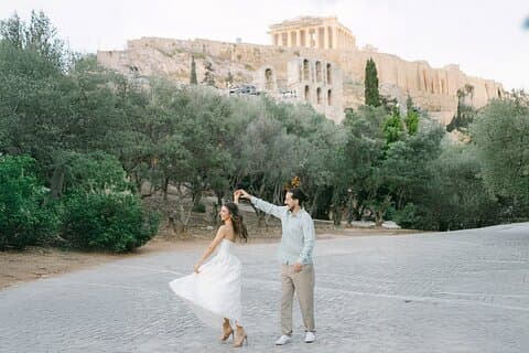 Couple Photoshoot in Athens with an Editorial Photographer