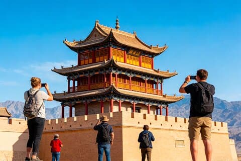 Traslado privado de ida y vuelta de Dunhuang a Jiayuguan y la Gran Muralla de Xuanbi