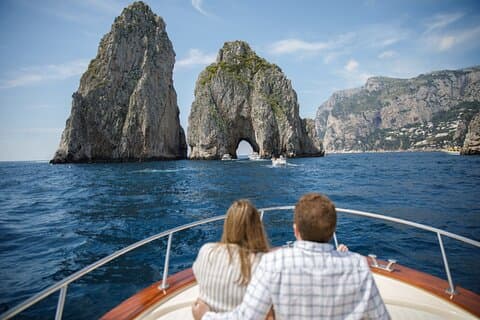 Capri privat tur från Sorrento eller Positano - Comfort 28ft båt