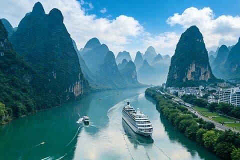 Tour privato di 2 giorni: punti salienti della città di Guilin e crociera sul fiume Li a Yangshuo