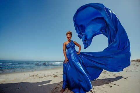 Flying Dress Namibia Fotografering Swakopmund