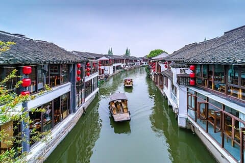 Privat tur og retur transfer Shanghai til Zhujiajiao Watertown