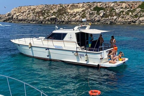 Favignana and Levanzo with aperitif on board from Marsala