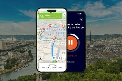 Rouen Audio guided walking tour 1h45 and 27 audio comments