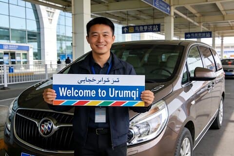 Trasferimento privato dalla stazione ferroviaria di Urumqi all'hotel