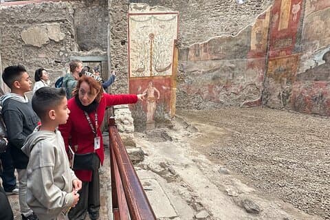 Ancient Pompeii guidet skolegruppe tur
