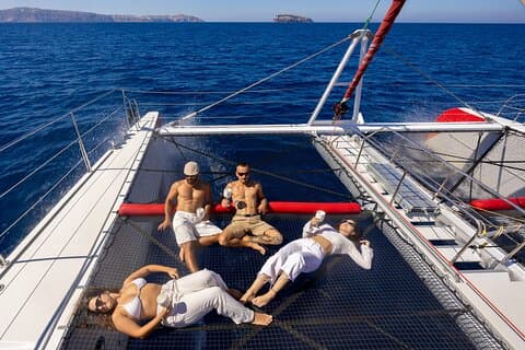 Santorini Catamaran Shore Utflykt med grill - Bypass linbana