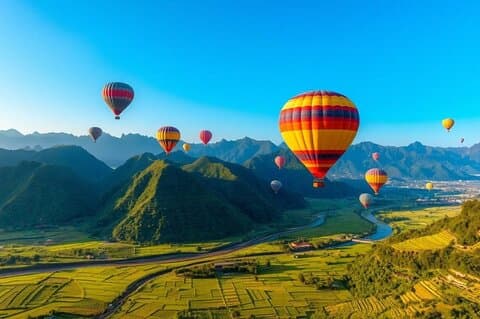 Vang Vieng Scenic Hot Air Balloon Flyvning