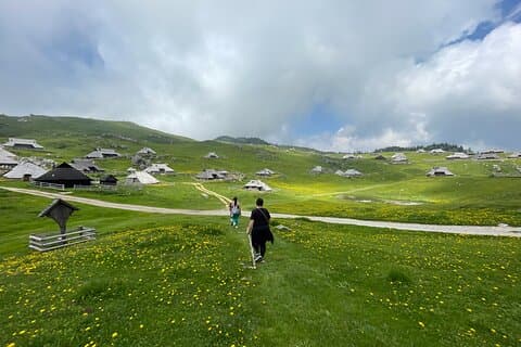 Randonnée Velika planina et vallée du Logar avec pique-nique (petit groupe)