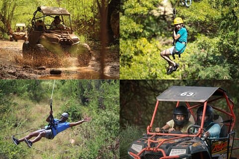 オフロードATV＆3ジップラインコンボ（オプションのワイキキシャトル）