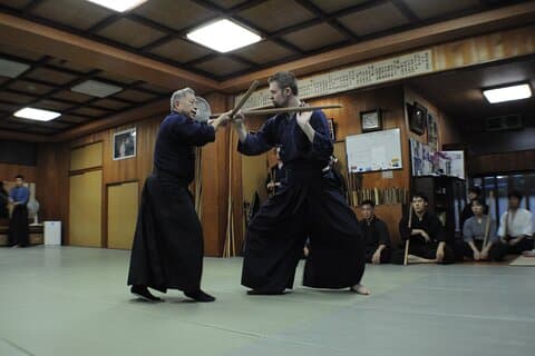 Kawasaki Train with Samurai Sword Techniques from Seven Samurai