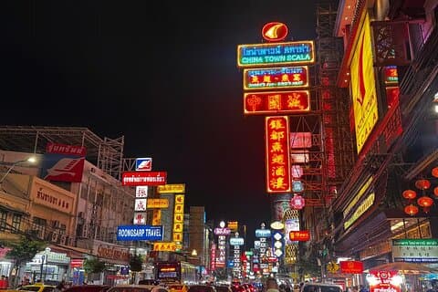 Street food Paraíso na Chinatown de Banguecoque