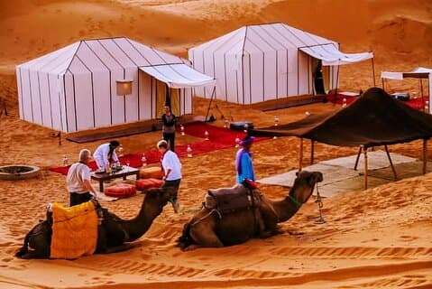 Merzouga Desert Experience Camel Ride Privates Zelt und Bad
