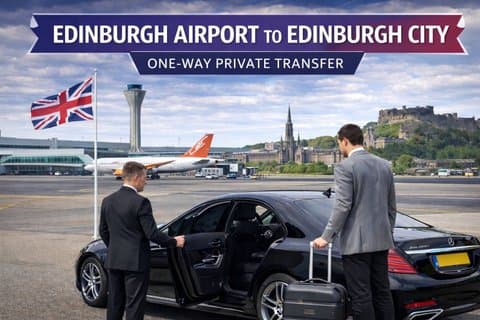 Traslado privado desde el Aeropuerto de Edimburgo a Edimburgo