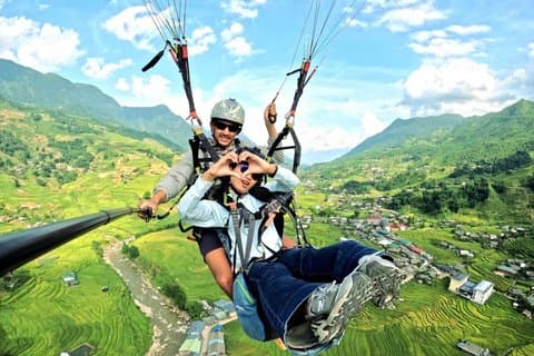 90 - Min Tour diario de Sapa en parapente – Traslado al hotel incluido