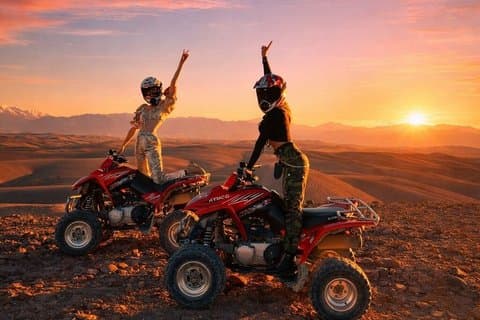 Marrakech: Agafay Desert Quad Biking & Camel RIDE & Dinner & Show