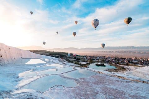 Vol en montgolfière à Bodrum Pamukkale avec déjeuner et transfert