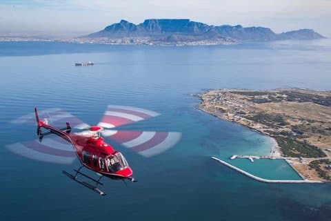 Helikopter tur : Hotell henting og avreise inkl. Cape Town