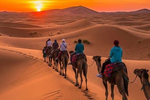 3-dages Sahara-ørkentur fra Marrakech til Merzouga: Kamelvandring