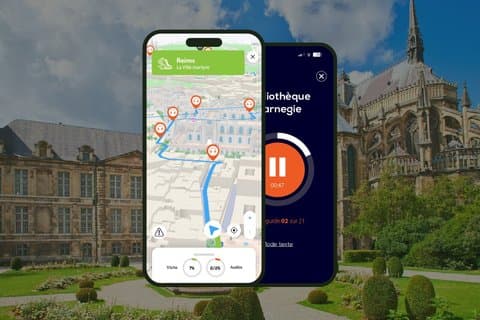 Reims: Audiogeführter Stadtrundgang, 1 Stunde 40 Minuten und 21 Audiokommentare