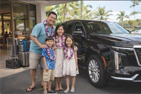 Trasferimento dall'aeroporto di Honolulu a Waikiki, Kahala e porto delle navi da crociera