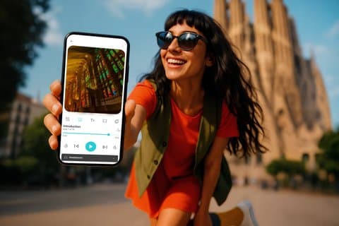 Sagrada Familia Fast track billett og lydtur på telefonen din