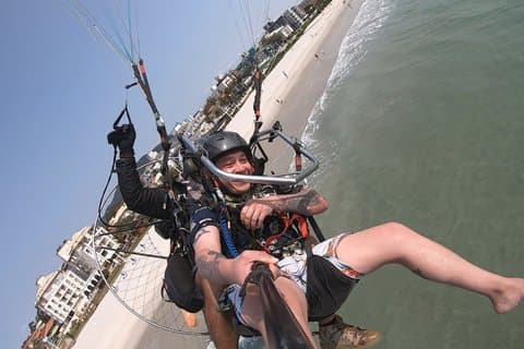 Double pararamotor flight in Florianópolis Brazil