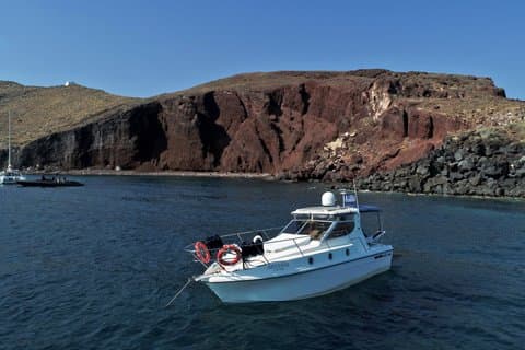 Santorini Private Hochzeitsantrag Kreuzfahrt mit Getränken und Snacks