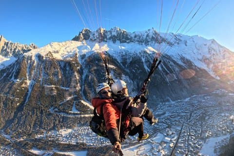 Volo in parapendio biposto a Chamonix
