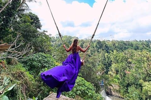 Bali Swing, Tegalalang risterrasse og Ubud vannfall tur