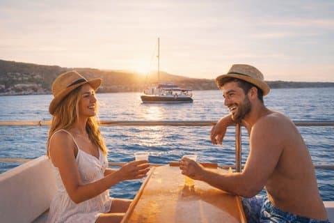 Från Paphos: Blue Lagoon AFTERNOON Cruise, grill & vin + vattenrutschkana