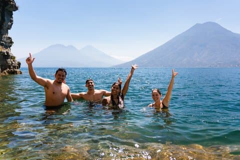 From Antigua: Lake Atitlan, Hike, Jump and San Juan La Laguna