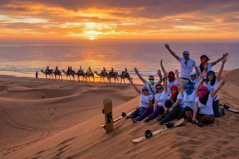 From Taghazout/Tamraght: Sandboarding Adventure at Timlalin Dunes