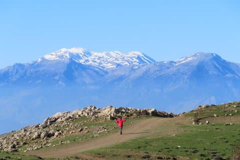 Parc naturel du Mont Psiloritis, grotte de Zeus et lac Zaros avec déjeuner
