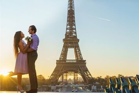 Romantische Eiffel voorstel ervaring met privé pick-up en Gids