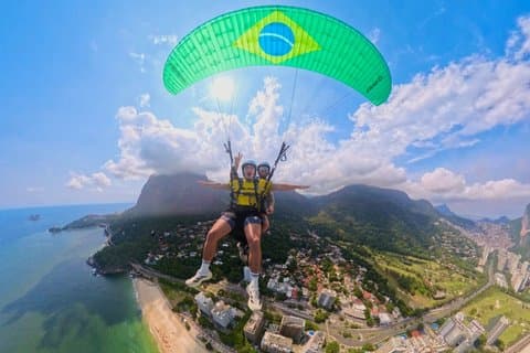 Tandemflygning med paragliding i Rio de Janeiro med video.